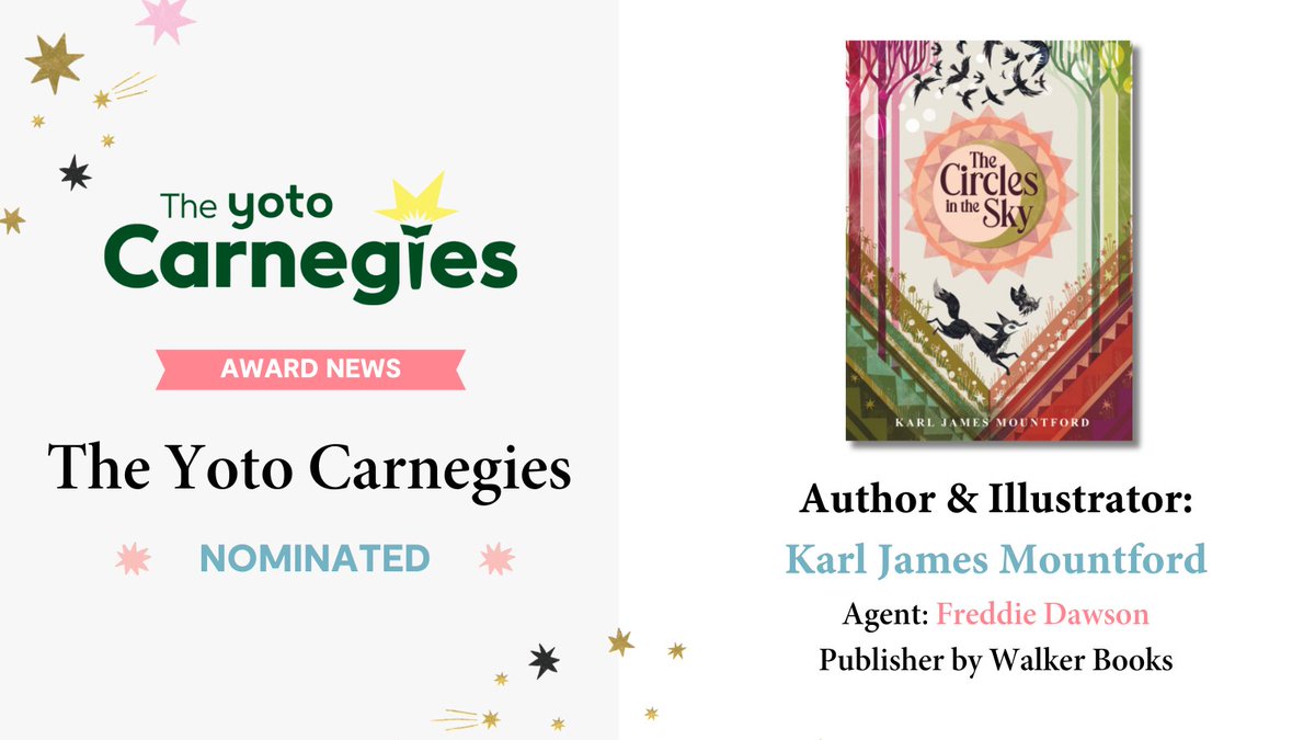 'The Circles In the Sky' has been nominated for @CarnegieMedals #YotoCarnegies2024 ⭐🎉
A Huge congratulations to author/illustrator Karl James Mountford, #BrightAgent @Freddie_Dawson, and @WalkerBooksUK on the fantastic news!