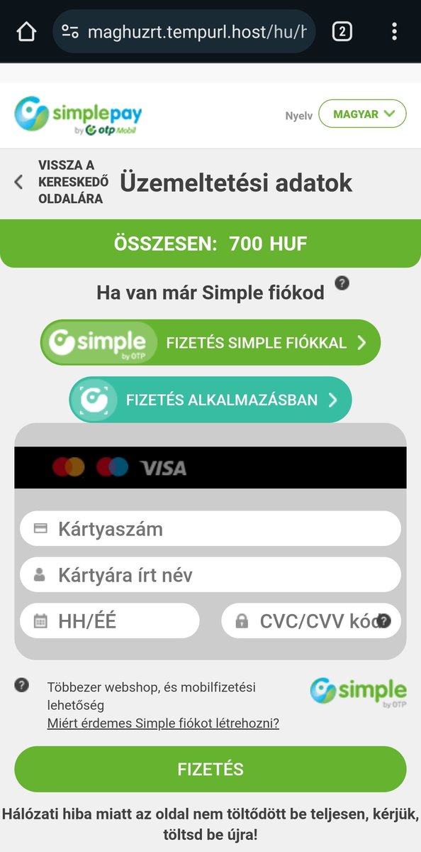 smica83's tweet photo. #Hungarian #simplepay #phishing @otpbank_hu 
URL(https): /maghuzrt.tempurl.host/hu/hu/securepay.php
@ActorExpose @PhishStats @whitehoodie4 https://t.co/ki3j5BKXqT