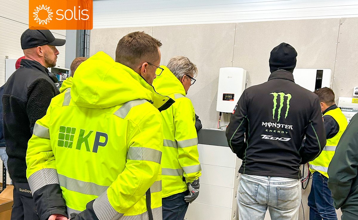 Solis_Inverters's tweet photo. #SolisTraining in #Sweden Some shots from our recent training session alongside our friends at kpenergy! This 2-day event brought together a group of 25 individuals from various disciplines including sales, customer service, installers, and electricians.
The focus of the training was to provide a thorough overview of our cutting-edge leading RESIDENTIAL and C&I solutions. It's always inspiring to see the enthusiasm and dedication of our team members and partners.
But we didn't stop at theory โ we made the training come alive with on-site inverter installation demonstrations. Our participants got hands-on and experienced the magic of #SOLIS innovation firsthand.
A big thank you to KP for having us! ๐ Curious to see our inverter solutions for yourself? Take a look at our product page.
๐ https://t.co/tkoJwWb7zm
Solis: The World's 3rd Largest PV Inverter Manufacturer ๐
#Solisinverter #solarenergy #cleanenergy #energytransition
