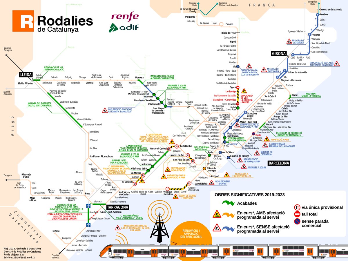 Ara que es parla del traspàs... Diríeu que hi ha moltes obres a @rodalies? En Ricard Riol, membre de la junta de @transportpublic n'ha fet un mapa amb totes les inversions i intervencions. I aquí el comenta: linkedin.com/pulse/175-a%C3… #EnginyeriaCivil #Rodalies