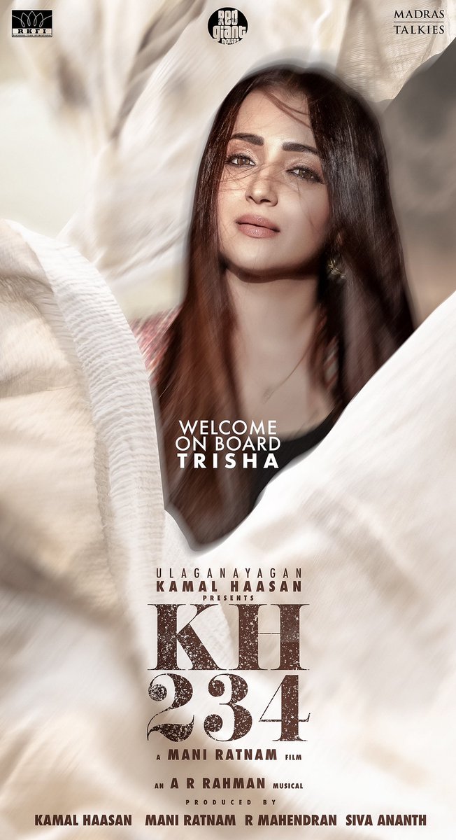 trishtrashers's tweet photo. Blessed when dreams come true multiple times🥹Thrilled to collaborate again with the legend powerhouses Mani sir &amp; Kamal sir in #KH234. Thank you universe🙏🏻❤️🧿 https://t.co/KSyJ4fskF9