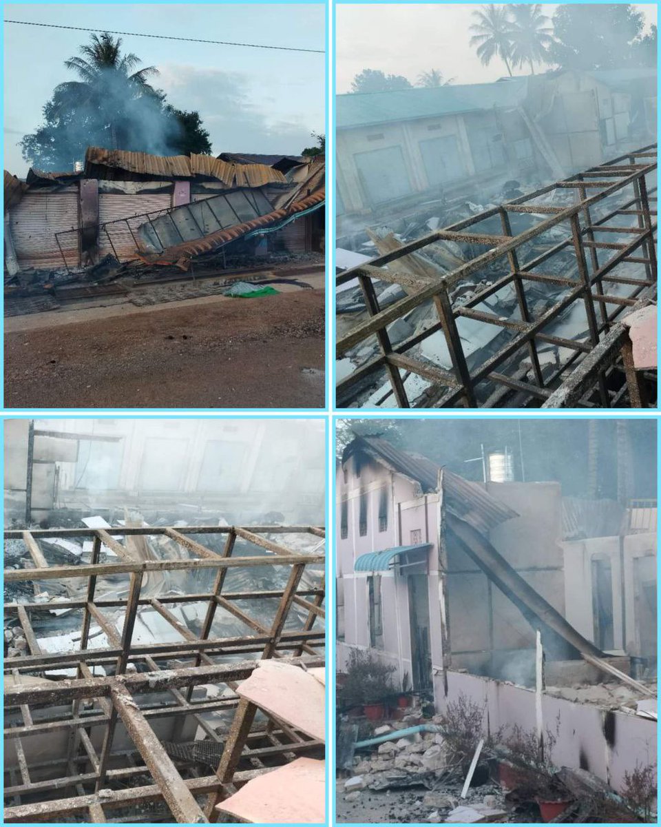 HighHigh234's tweet photo. The Military Junta opened fire with heavy weapons to #Sammasel Village, #NaungCho ( Nawnghkio )Twp , #Kyaukme District on Nov 6 after TNLA attacked Military Army in NaungCho Twp .
#WhatsHappeningInMyanmar 
#2023Nov6Coup 
#WarCrimesOfJunta https://t.co/9DQu8ZkJRw