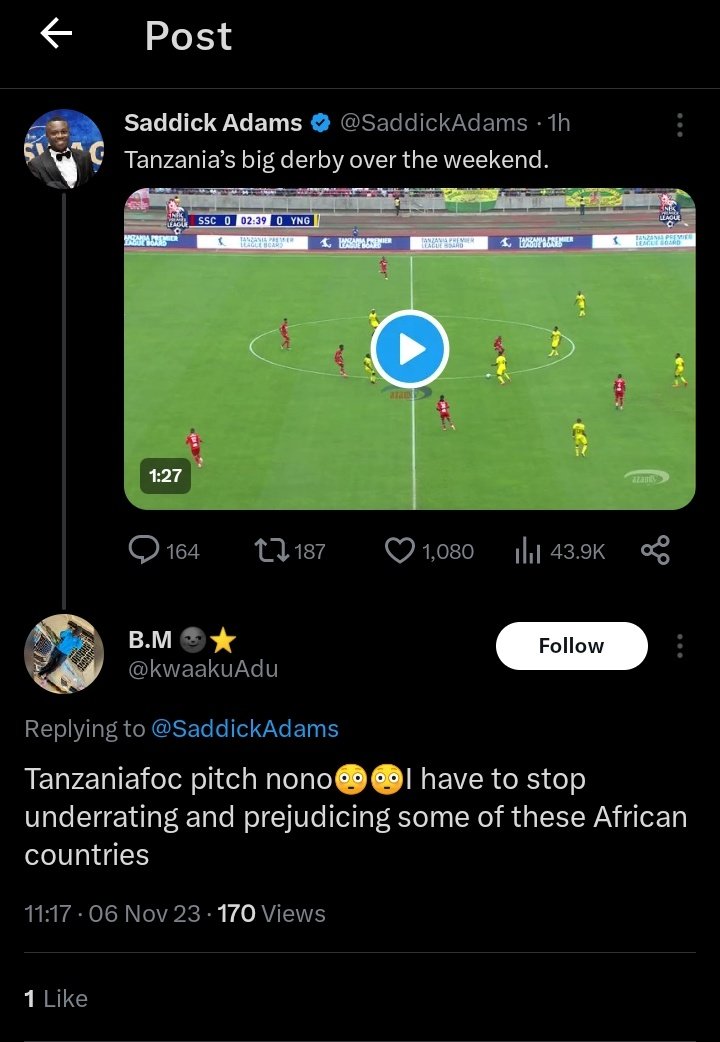 spana_Konki's tweet photo. Baada ya Kenya, sasa ni zamu ya Ghana kutoa Maua. Ndio maana Micky kila siku Tanzania 😂😂😂 #MondayVAR https://t.co/v9AyQpzhHa