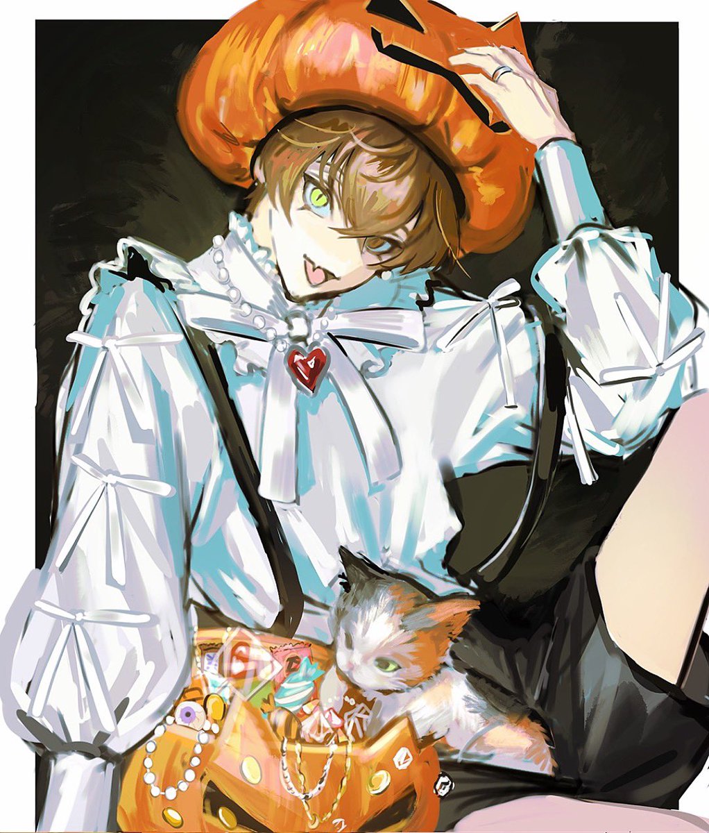 pe4rrrrrl's tweet photo. happy late halloween😅🎃 #AlbanKnoxArt https://t.co/ZC5NI8Y7QF