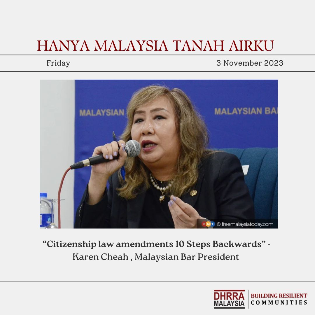 DHRRAMalaysia's tweet photo. Pindaan yang dicadangkan tersebut akan menyebabkan lebih ramai orang menjadi ‘stateless’. Pindaan yang agresif boleh memburukkan masalah orang tanpa kewarganegaraan dan meletakkan mereka dalam keadaan yang berisiko.
@anwaribrahim @saifnasution
#endstateless https://t.co/ztHYNqHqdy