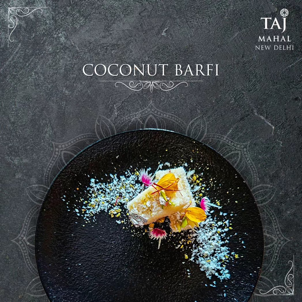 TajMahalHotel's tweet photo. Craving something sweet this festival season? Try our delectable Coconut Barfi recipe from Varq. It's a delightful way to celebrate the festivities with your loved ones.
#TajMahalNewDelhi #RediscoverReimaginedTajMahalNewDelhi #MoreGloriousWithTime #Varq https://t.co/OW82PeJpGy