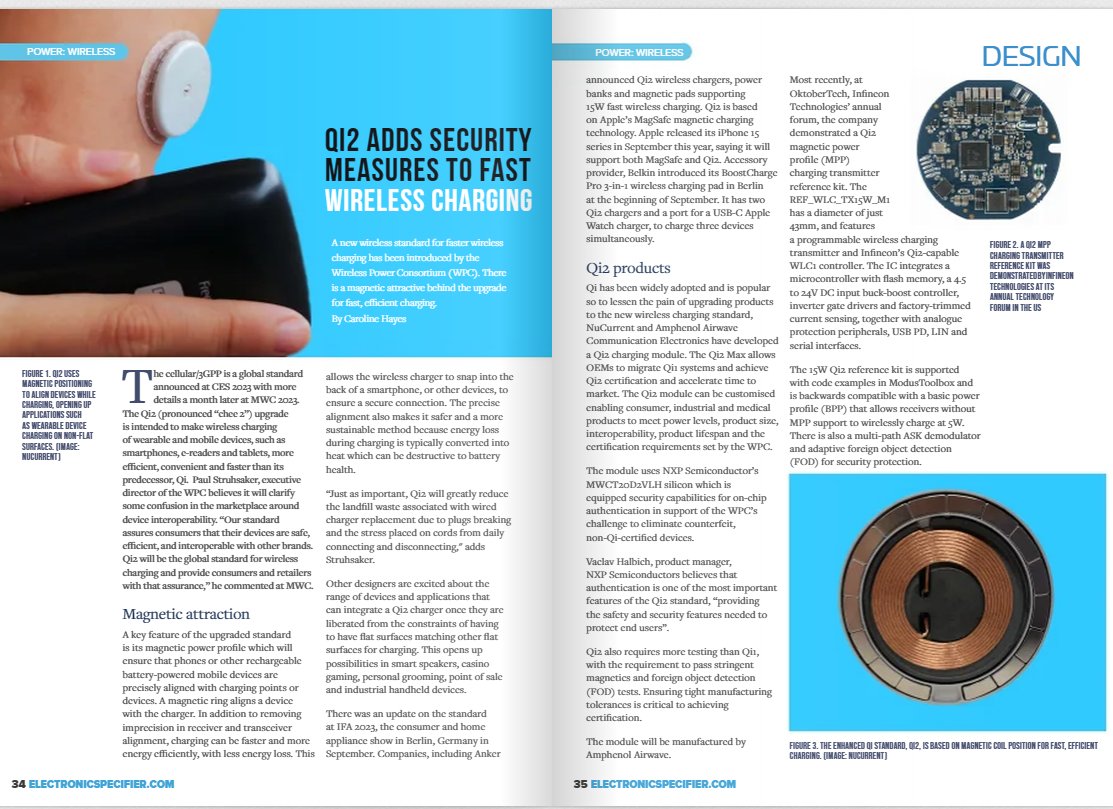 A #Qi2 quiz - what is it? Why do we need it? Why is it pronounced "chee"? All this and more answered in #electronicspec November issue. #wirelesscharging
tinyurl.com/yupbayey