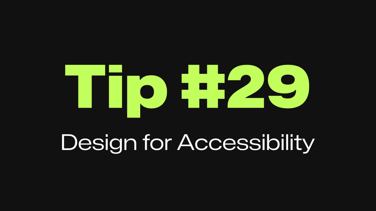 Mr_Sapara_'s tweet image. 🚀 100 Days of UX Tips: Day 29 🌐
UX Tip #29: Design for Accessibility
Ensure your products are accessible to users of all abilities. Create inclusive designs with clear text, alternative content, and intuitive interactions.
#UXDesign #AccessibilityInDesign #DailyUX