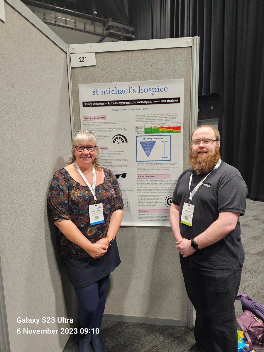 wendy2007's tweet photo. ⁦@STMHospice⁩ #hukconf23 Risky Business come and find me at poster 221. https://t.co/pee63K3SZM