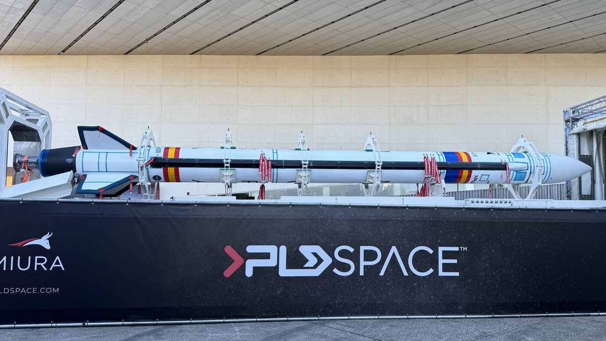 Jari Makinen (@jarimakinen) on Twitter photo <a href="/PLD_Space/">PLD Space</a> #miura1 is welcoming delegates at <a href="/esa/">European Space Agency</a> #SpaceSummit23. The first time I see it close & personal: indeed bigger than usual sounding rocket and definitely more advanced - like a “real” rocket. Looking forward to further launches and orbital (reusable) version #miura5! <a href="/PLD_Space/">PLD Space</a> #miura1 is welcoming delegates at <a href="/esa/">European Space Agency</a> #SpaceSummit23. The first time I see it close & personal: indeed bigger than usual sounding rocket and definitely more advanced - like a “real” rocket. Looking forward to further launches and orbital (reusable) version #miura5!