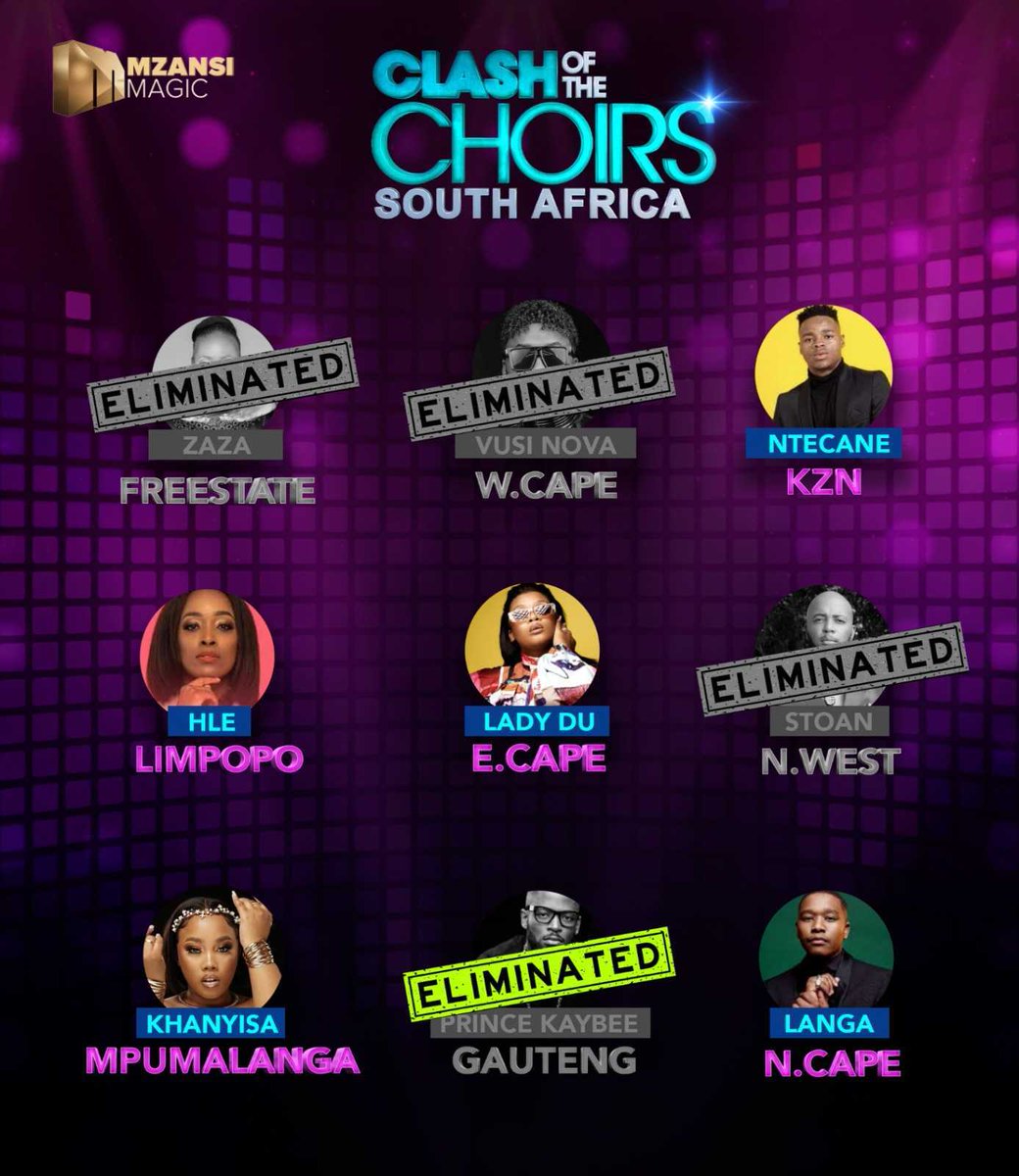 Mzansimagic's tweet photo. And we're down to five choirs. 👏🏽 Last night we said goodbye to #TeamPrinceKaybee and trust us, that's not the only reason tears were shed. 😢🥹 If you missed #COTCSA, catch up with @DStv Stream. Click: https://t.co/K2M5hUYRks https://t.co/r9WKJzXu4m