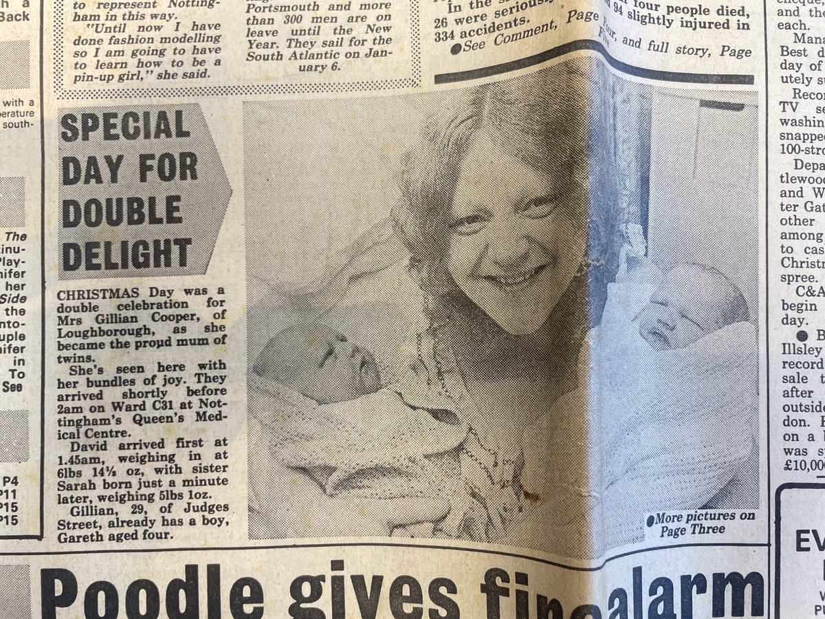 📸 Do you recognise anyone in this photo??? 📸 It’s from the Nottingham Evening Post in 1983, these are the Christmas Day babies 👶🏼 I’m one of them! This year we all turn 40 😬 and I would LOVE to track them down! But I need your help!!! Let me know if you spot anyone you know 🥰