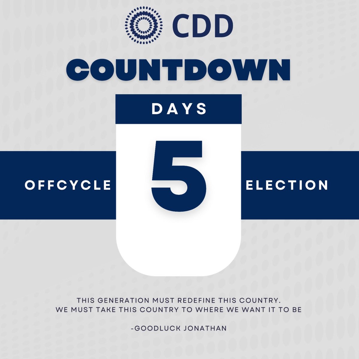 Five more days till the governorship #OffcycleElections in
#Bayelsa #Imo and #Kogi