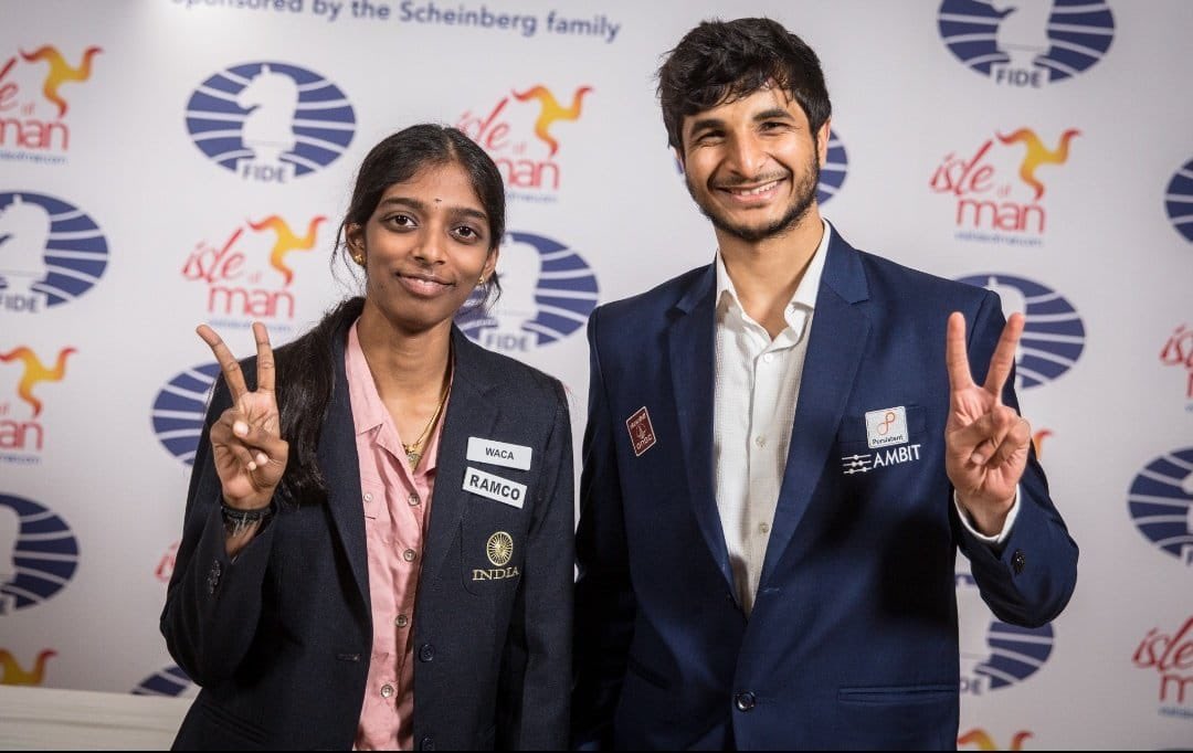 Grand Triumph for Bharat at #FIDEGrandSwiss2023!

Heartiest congratulations to Grandmaster Vidit Gujrathi and International Master Vaishali Rameshbabu on your double delight of clinching the championship titles and securing spots at Candidate Tournament 2024!