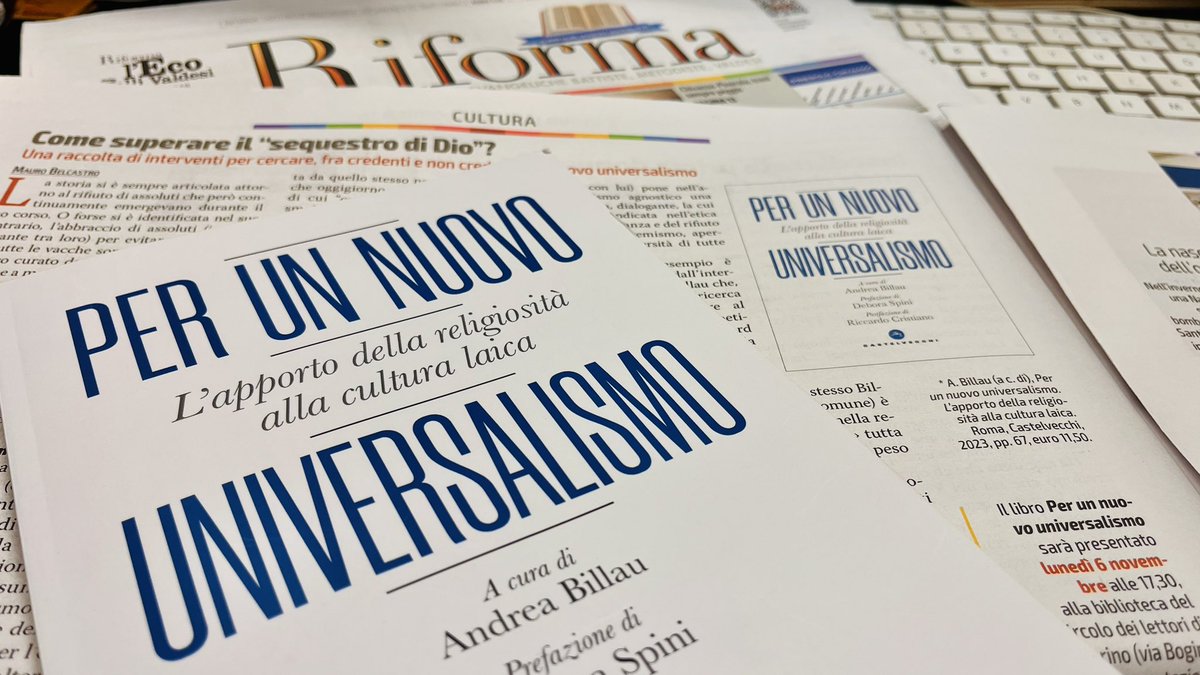 riforma.it/it/articolo/20… Oggi alle 17,30 il <a href="/CircoloLettori/">Fondazione Circolo dei lettori</a> ospiterà il volume "Per un nuovo universalismo. L’apporto della religiosità alla cultura laica" di #AndreaBillau. Interverranno con il curatore Stefano D’Errico e Michele Bonmassar, moderati da Mauro Belcastro <a href="/Riforma_it/">Riforma</a>