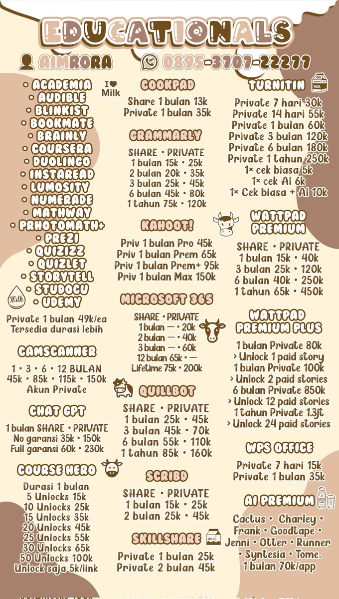 jualcn's tweet photo. Bismillaah. Assalamu'alaykum.
Aim jual aplikasi premium nih. Silakan cek harganya ya 🥰
❥ Full garansi
❥ Trusted
❥ LEGAL
💰 Dana—Gopay—OVO—ShopeePay—QRIS
Cus chat https://t.co/dyOnYruMvT
beli spotify netflix youtube iflix murah disney+ hotstar iqiyi scribd remini wattpad canva https://t.co/T9tE96G0PC