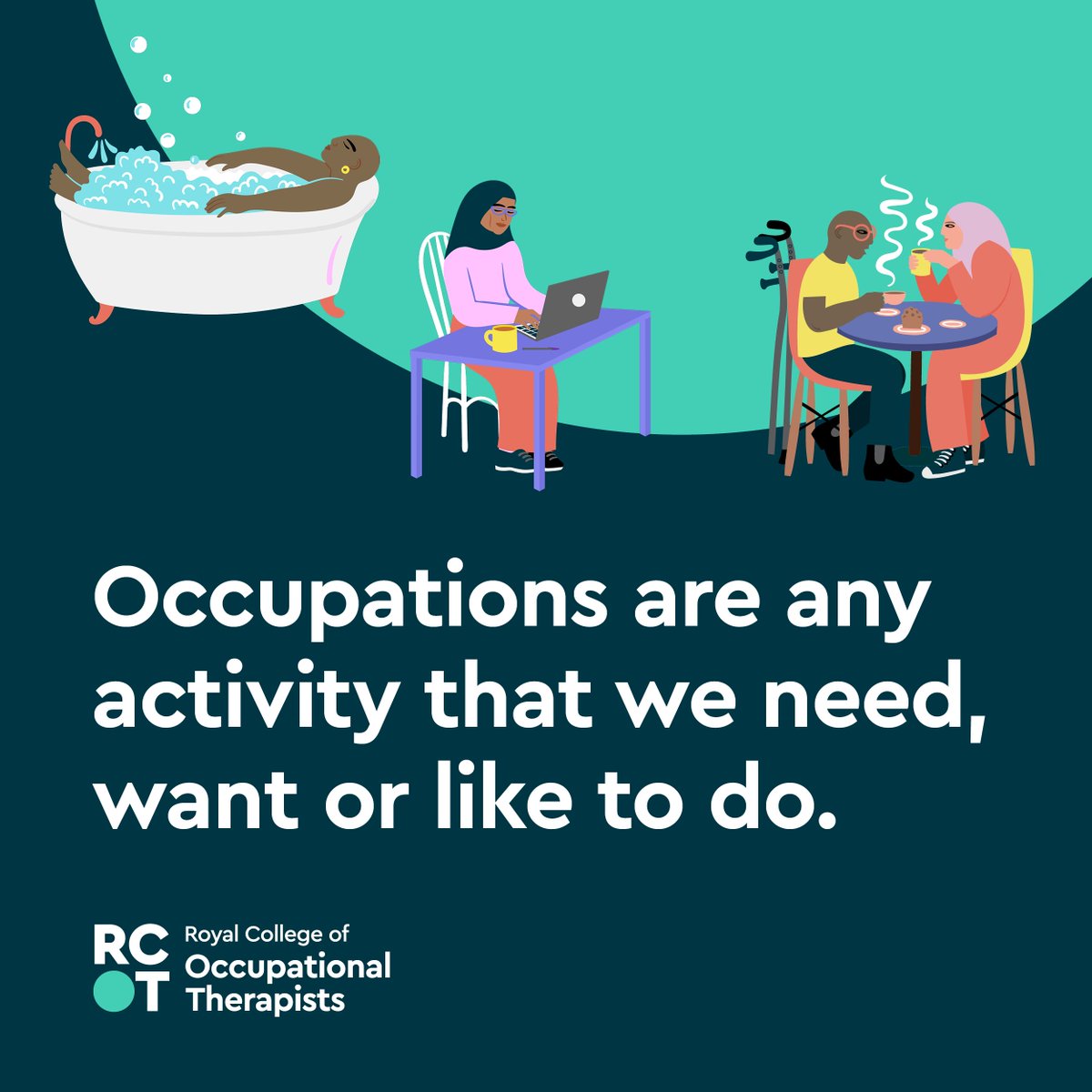 AACWESTNHS's tweet photo. We at AAC WEST are celebrating #OTWeek by talking about about occupations in the context of AAC.    
Imagine for a moment if you couldn't communicate with your colleagues, friends and loved ones about your meaningful occupations. If you couldn't talk about your weekend plans ... https://t.co/WXmglMRGYD