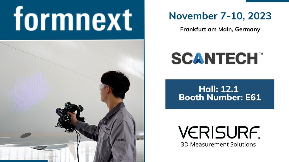 verisurf's tweet image. See @verisurf  3D scanning, inspection, and reverse engineering software presented in the stand of our partner @SCANTECH (HANGZHOU) CO., LTD.  at Formnext. 

#metrology #CMM #cmmsoftware #scanning #reverseengineering #3dprinting #additivemanufacturing