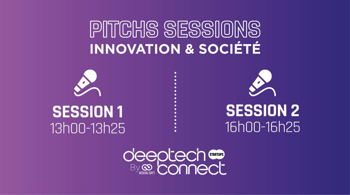 🔸PITCHS SESSIONS🔸 Innovation &amp; Société 🎙️

Découvrez les services et produits innovants des startups en #transport #mobilité #sport #urbanisme #scienceshumaines #RSE #Culture #edtech... 🚀 #DeeptechConnect

Découvrir le programme 👇
satt.fr/deeptech-conne…