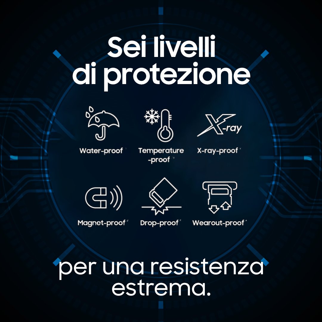 SamsungItalia's tweet photo. La #MemoryCard incredibile in fatto di sicurezza e velocità è ora disponibile. Scopri #microSD Card #PROUltimate; studiata per tutti i tipi di attività: professionali, creative e di puro divertimento. https://t.co/2Z5Ih85C2O