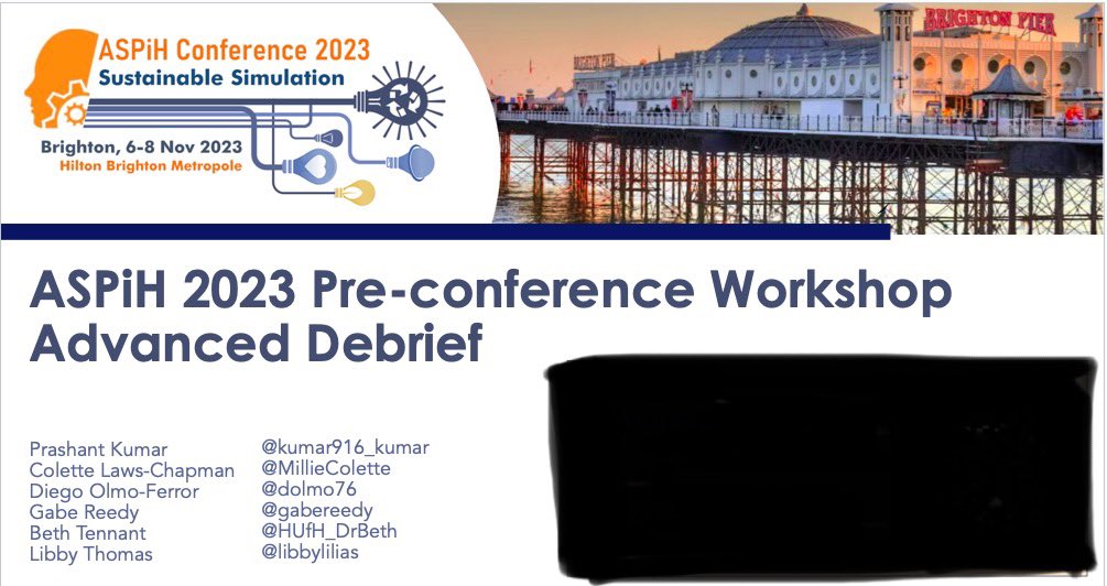 Getting ready for the first day of #ASPIH2023 , starting with an easy topic: Advanced debrief…😬 Looking forward to sharing experiences, learning from each other & meeting new colleagues. #keeptheconversationgoing #difficultdebrief