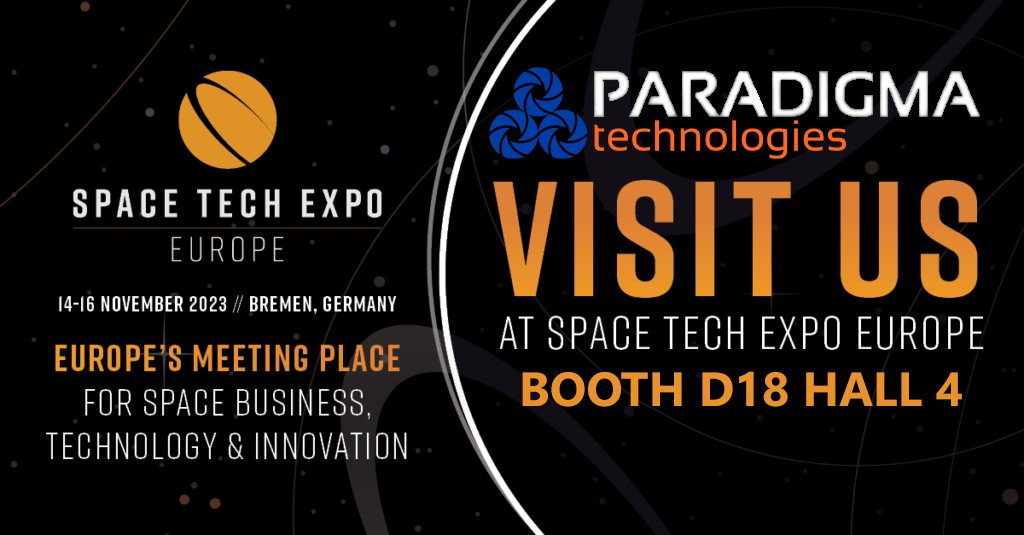 Paradigma_Tech's tweet image. 📆 On November 14-16 we will be exhibiting at @spacetechexpoeu in Bremen, Germany. 📍
If you want to learn more about our #smallsats products, projects and upcoming missions, come and visit us at booth D18! 🛰🚀
We hope to meet you there! 🤝
#space #tech #satellite #rf #slovenia