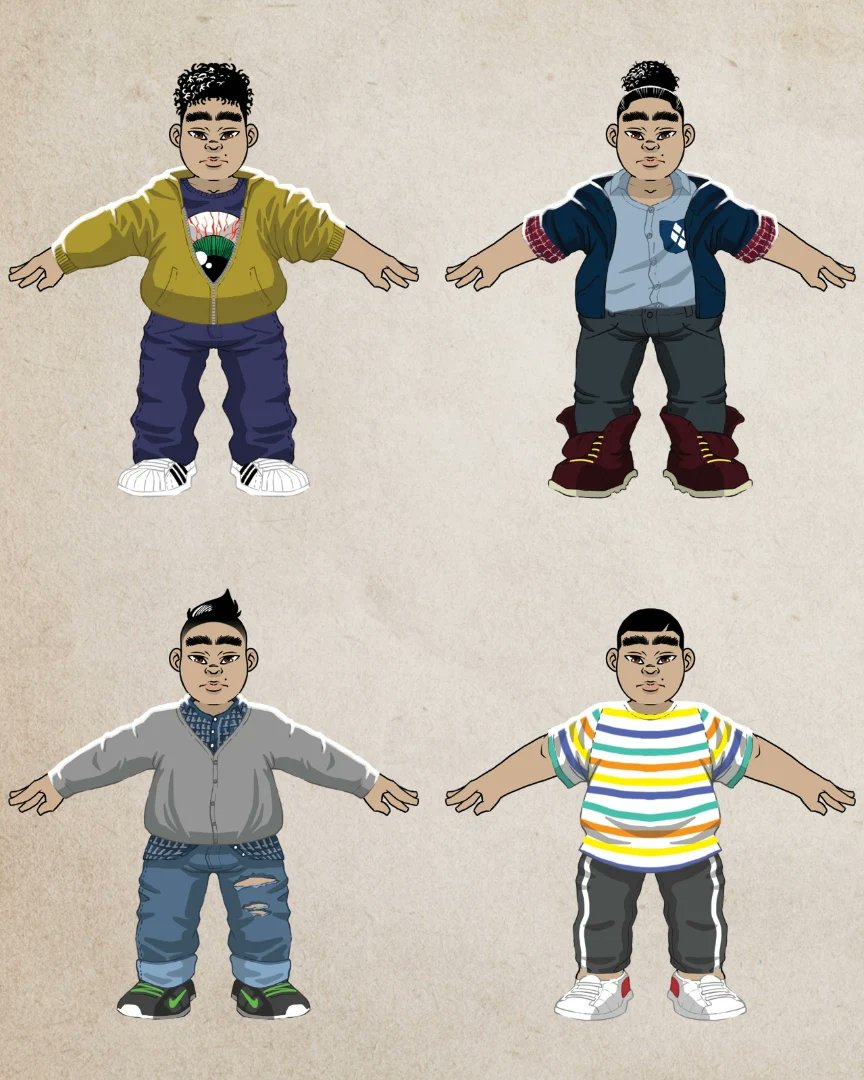 fr.ulule.com/lomepiratedele…

*croquis préparatoires*

Voici Hisham, un autre membre de la bande de Mathis. Sous ses airs débonnaires, il n'en est pas moins cruel et est toujours prêt à jouer un mauvais tour à tous ceux que Mathis n'aime pas.

#LomePiratedelEspace #livrejeunesse