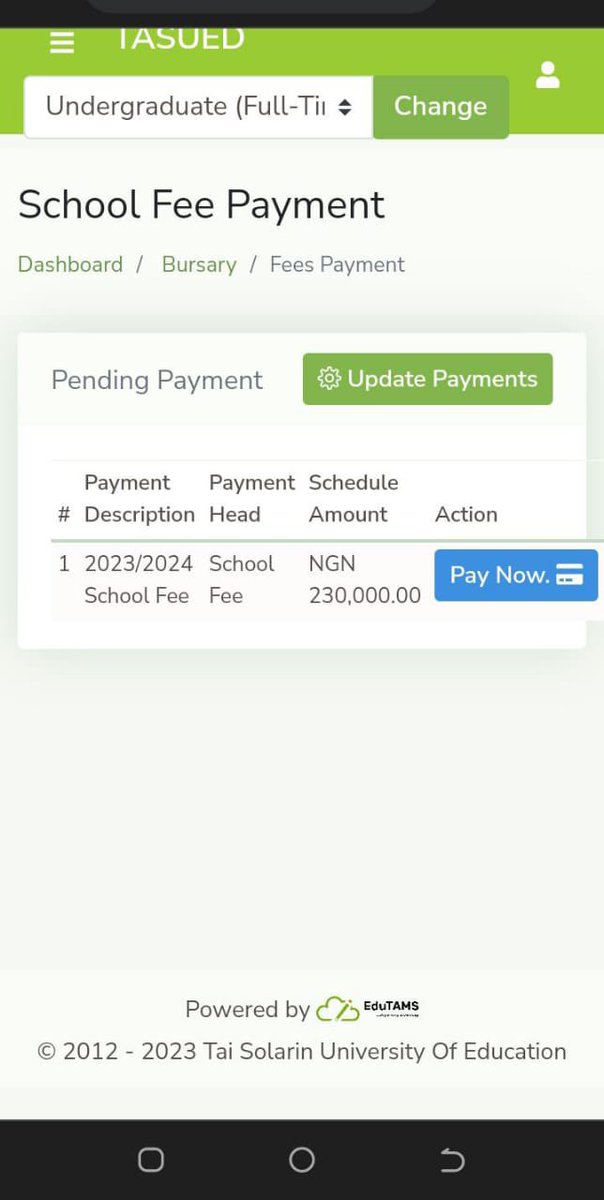 JAYONE_0's tweet photo. Tasued school fee increment of over 200% of the normal initial fee. #SayNoToIncreaseInFee
#saveTasuedStudent
#Ogunstategoverment https://t.co/LqCT2uU5Nw
