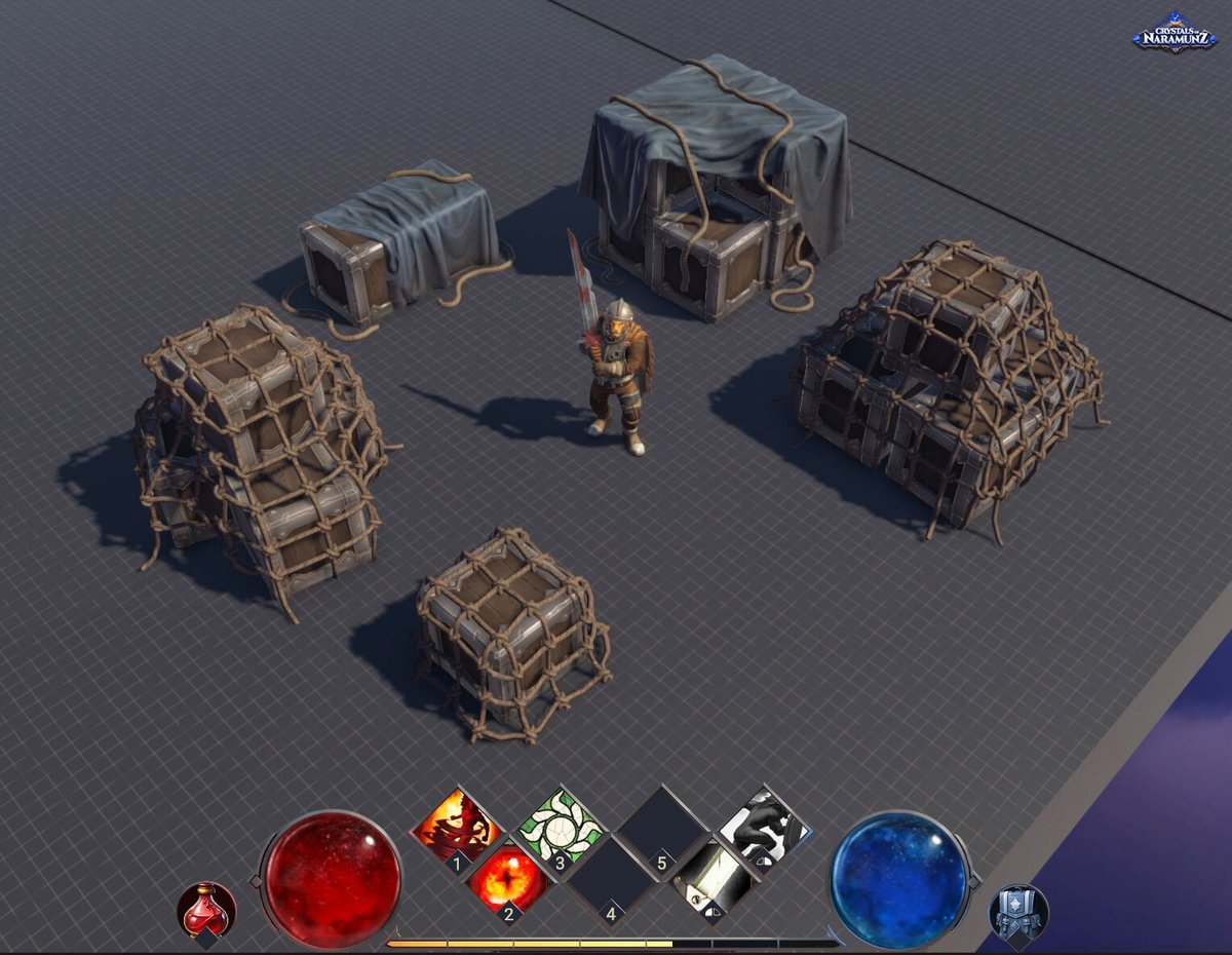 PlayCrystalfall's tweet image. More #crates to be shipped into the #game, these ones with net to deter the hungry bounty hunters prowling the world of #Naramunz 👮‍♂️