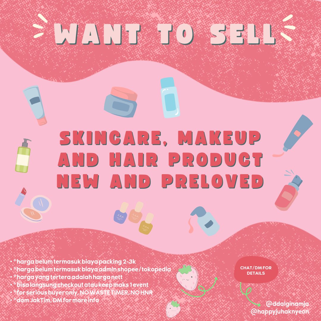 happyjuhaknyeon's tweet photo. WANT TO SELL WTS LFB
SKINCARE ✅
MAKEUP ✅
HAIR ✅
⭕ price in IDR (before voucher)
⭕ via shopee/tokped
⭕ shipped from jakarta timur
#zonauang #zonajajan #zonaba #zonabu #makeup #skincare #makeupproduct #hairproduct #skincareproduct #wts #wtb https://t.co/iXIkxAgLoC
