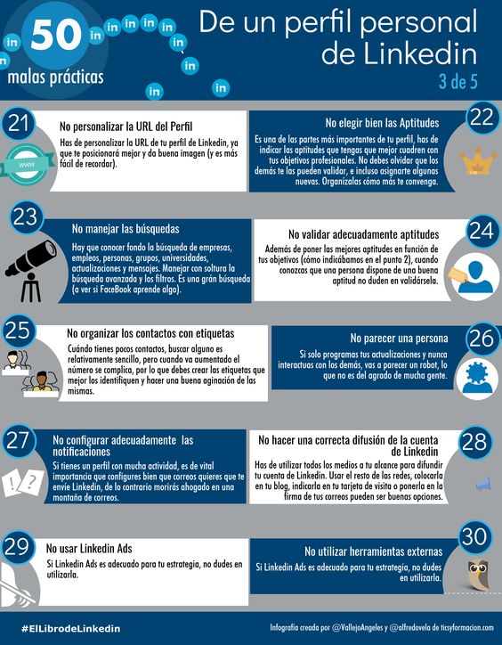 50 malas prácticas de un perfil de LinkedIn (3 de 5)