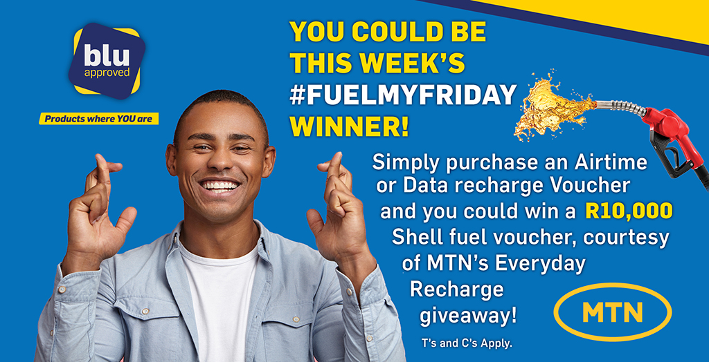 On Friday, we announce our weekly #FuelMyFriday winner, and it definitely could be you. If you’re up for winning a R10,000 Shell fuel voucher, then listen up! 

MTN and Blu Approved have partnered up to give a lucky winner a R10,000 fuel voucher every week until the 31st of…