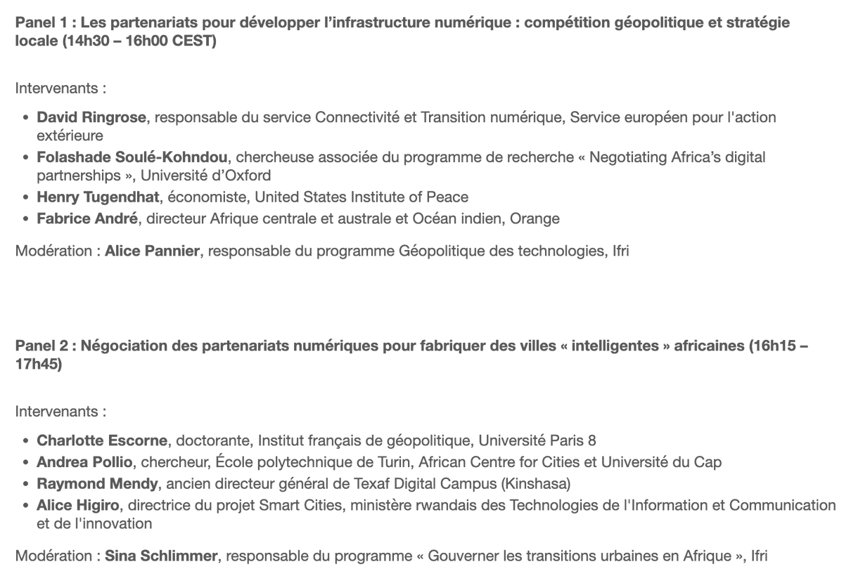 IFRI_'s tweet photo. [📍Inscriptions conférence]🌍Quel avenir et quels acteurs impliqués dans la digitalisation de l'#Afrique ?

Rendez-vous à l'@IFRI_ ce jeudi 9 novembre de 14h30 à 17h45 pour en débattre !

🔎Programme et inscriptions : https://t.co/nqWChtOtNa https://t.co/rpBqWe2Q2L