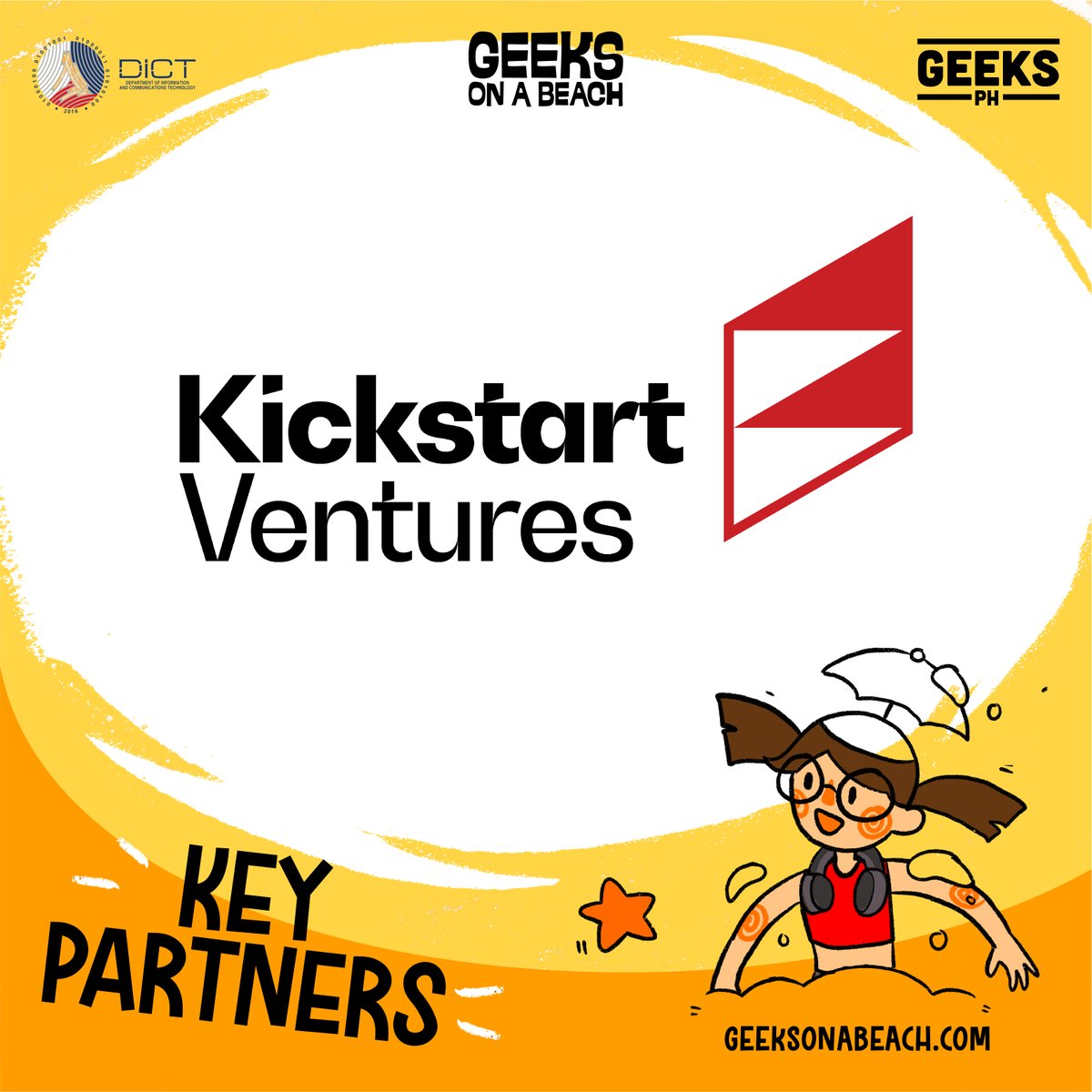 GeeksOnABeach's tweet image. Thanks to Kickstart Ventures for being our key partner. We appreciate you! 🤝🙌

#GeeksOnABeach #GeekOutWithUs #GeeksUnite #TechConference #Startups