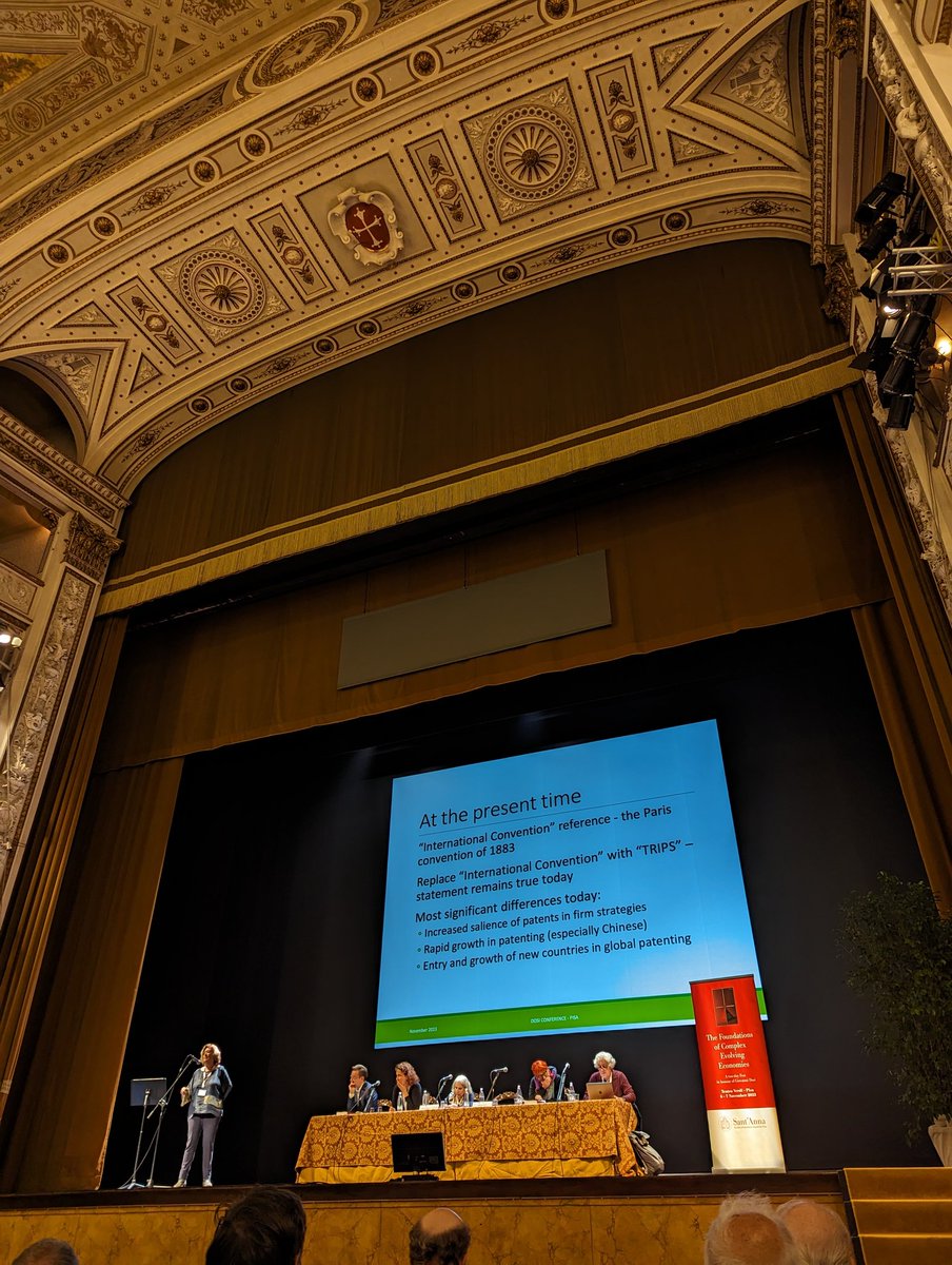 We start two days of celebrating Prof. #GiovanniDosi at <a href="/SantAnnaPisa/">SantAnnaPisa</a> with session on Innovation with Carliss Baldwin and Bronwyn Hall.