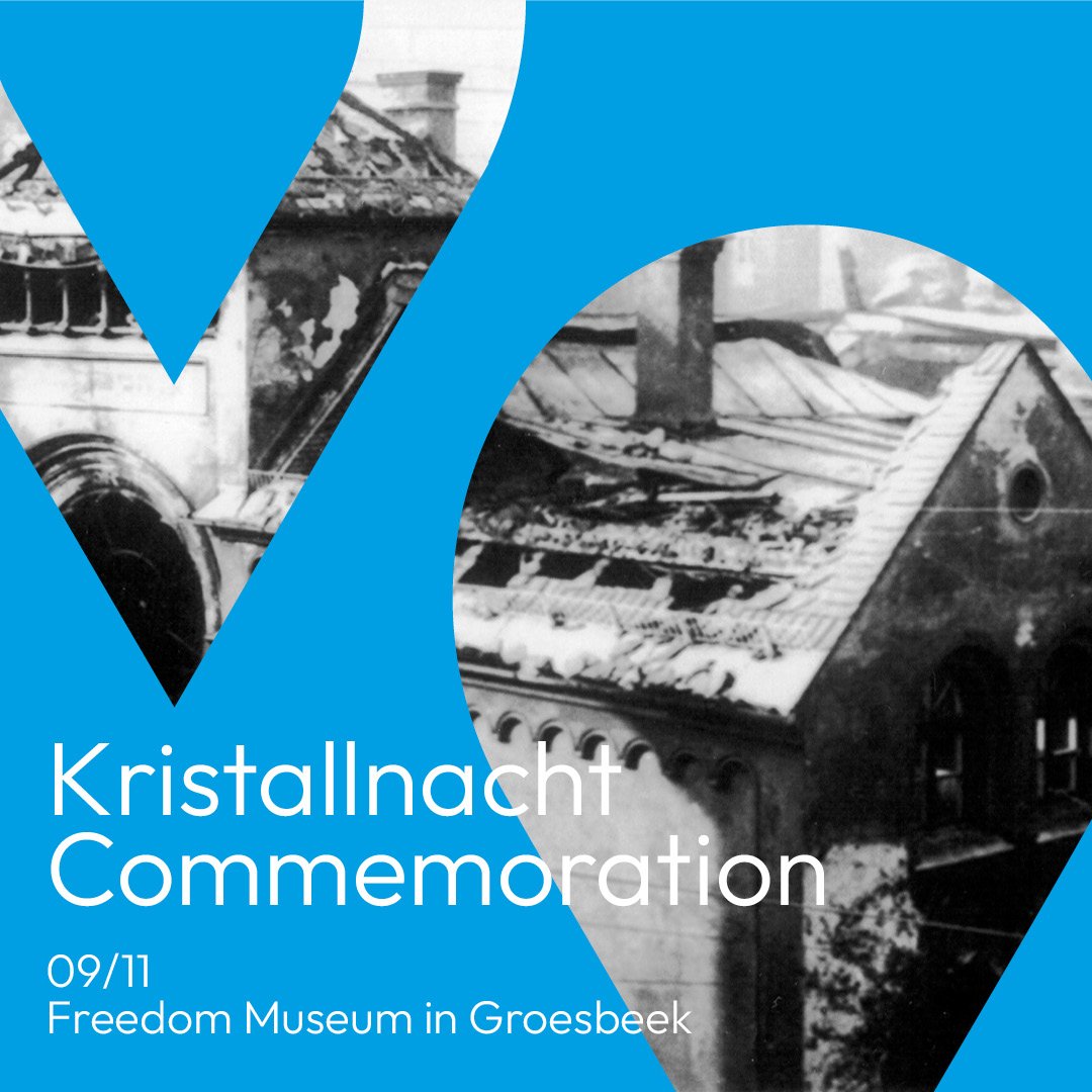 Join us on November 9 at the Freedom Museum in Groesbeek for the Kristallnacht Commemoration.🕯️

During the event, we’ll have the privilege of hearing  television and radio presenter Frits Barend share his personal story and his family's experiences
during WW2.