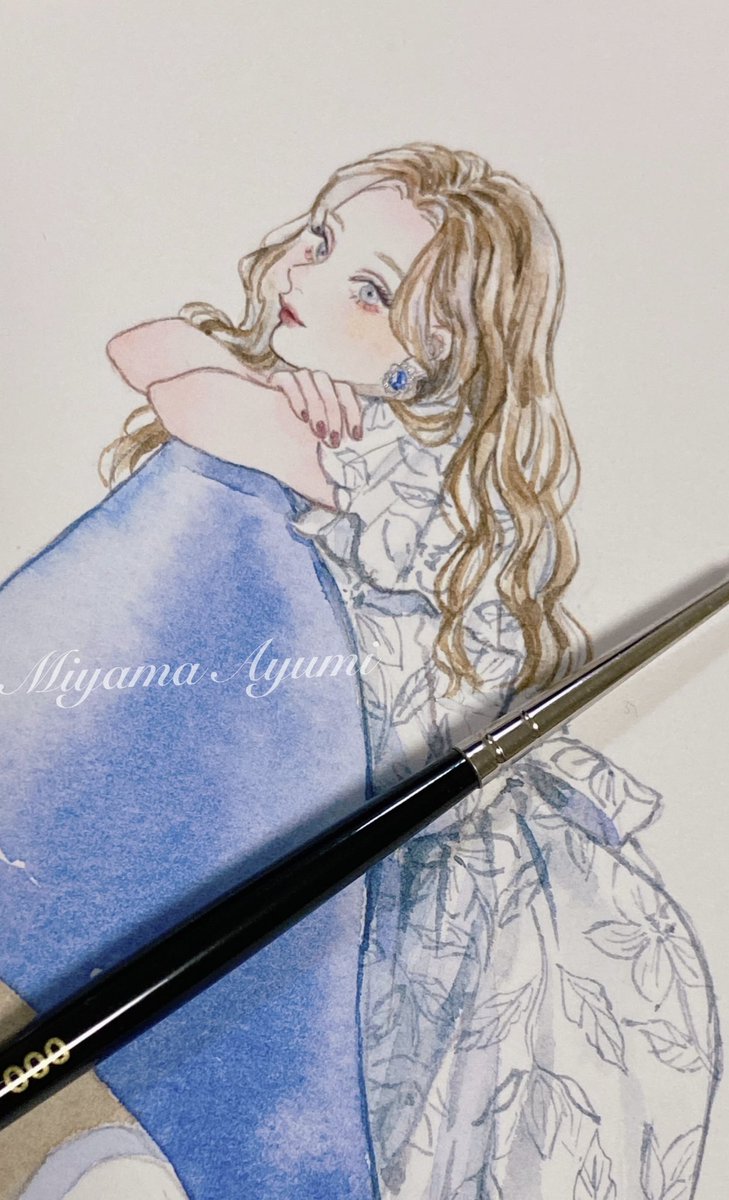 「可愛い子描けた〜 カレンダー制作中です #透明水彩」|miya(ミヤマアユミ)のイラスト