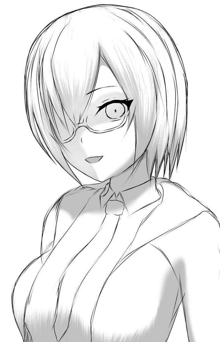 ,
  ∧( ∧
   (c*○ヮ○)初描き
  (つ🖊Jマシュの落書き
⊂し ⌒J 