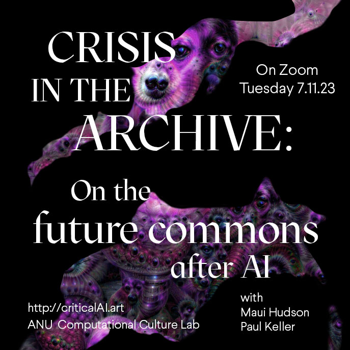 We are down a speaker, but still plunging ahead tomorrow for part 2 of Critical AI in the Art Museum: exploring data practices and digital public space, all welcome! Sign up at criticalAI.art