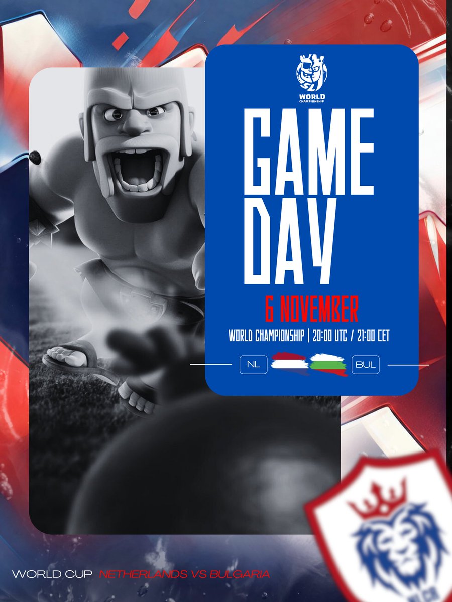 #ClashRoyale | <a href="/CR_Supremacy/">Supremacy League</a> 

Second match of the World Cup, Our players are ready 👊

We need your support 🇳🇱

🏆 World Cup
🆚 <a href="/TeamBulgariaCR/">Team Bulgaria</a> 🇧🇬
⏰ 20:00 UTC / 21:00 CET

#Nederland