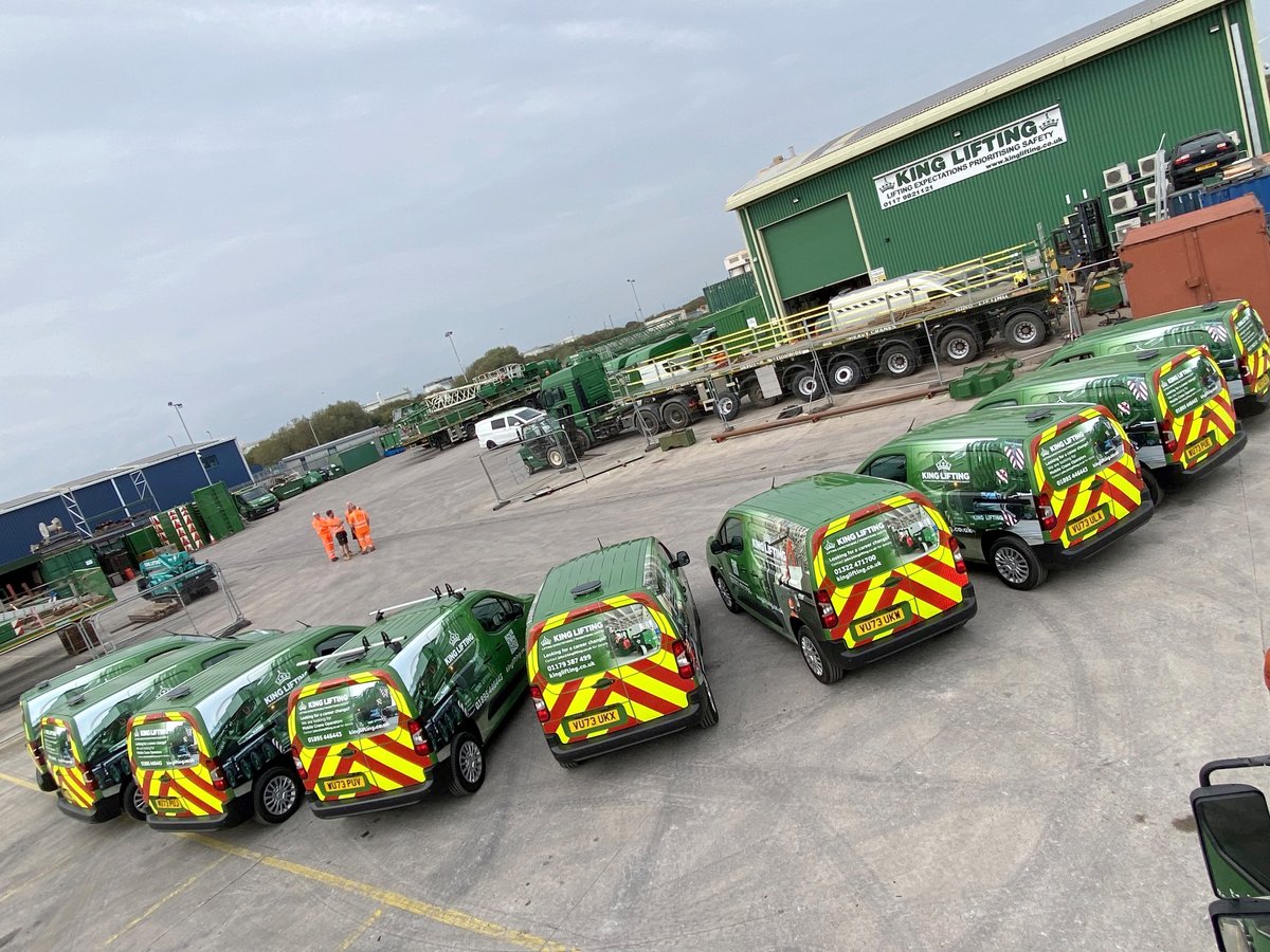 King Lifting has taken delivery of 13 new, low emission, Toyota Proace city vans which have been fitted with the latest telematics and driver safety monitoring systems.

Have you spotted one yet?

#modernfleet #fleetsafety #logistics #euro6 #lowemission #cranehire #heavylifting