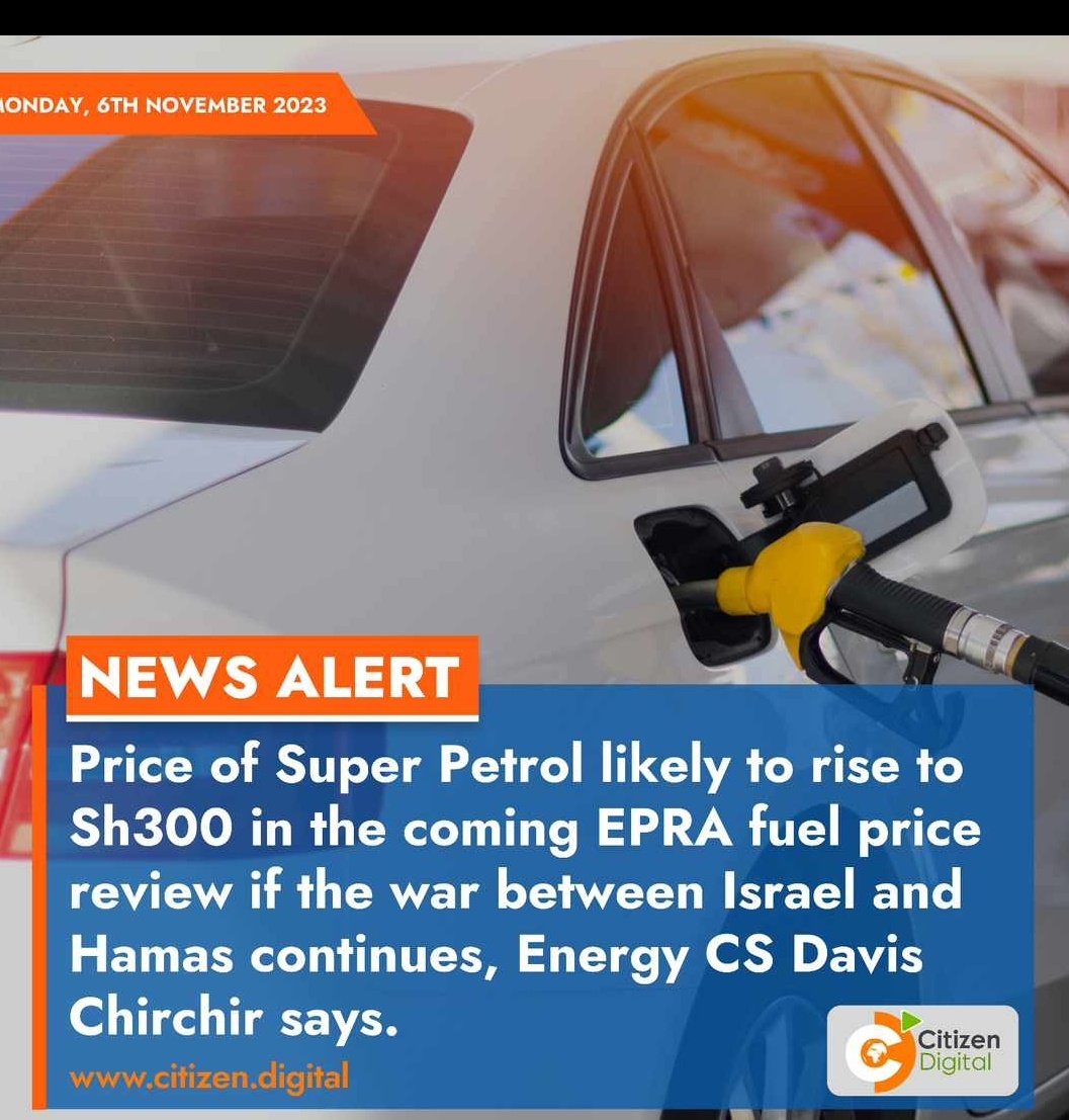 Can they just increase this thing to the maximum they want to take it? After hii watasema El-nino imefanya waongeze fuel tena to 350