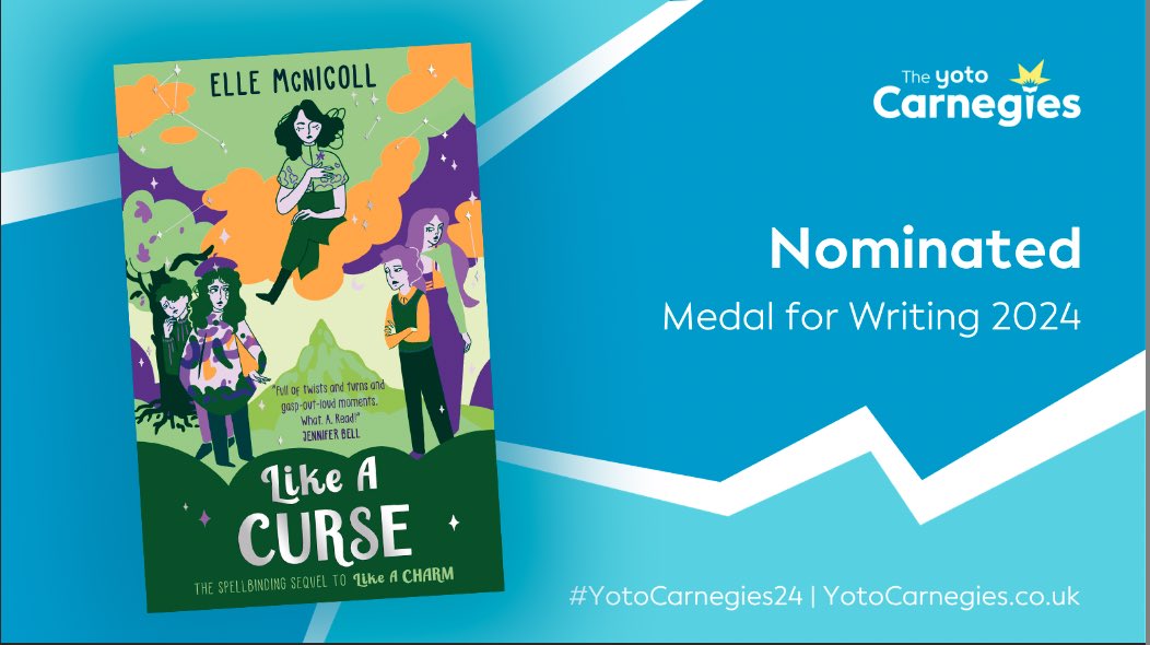 We are SO excited to share that Elle McNicoll has been nominated for a Carnegie Medal for Like a Curse. ￼ We are endlessly proud of you @BooksandChokers 💜 #YotoCarnegies24