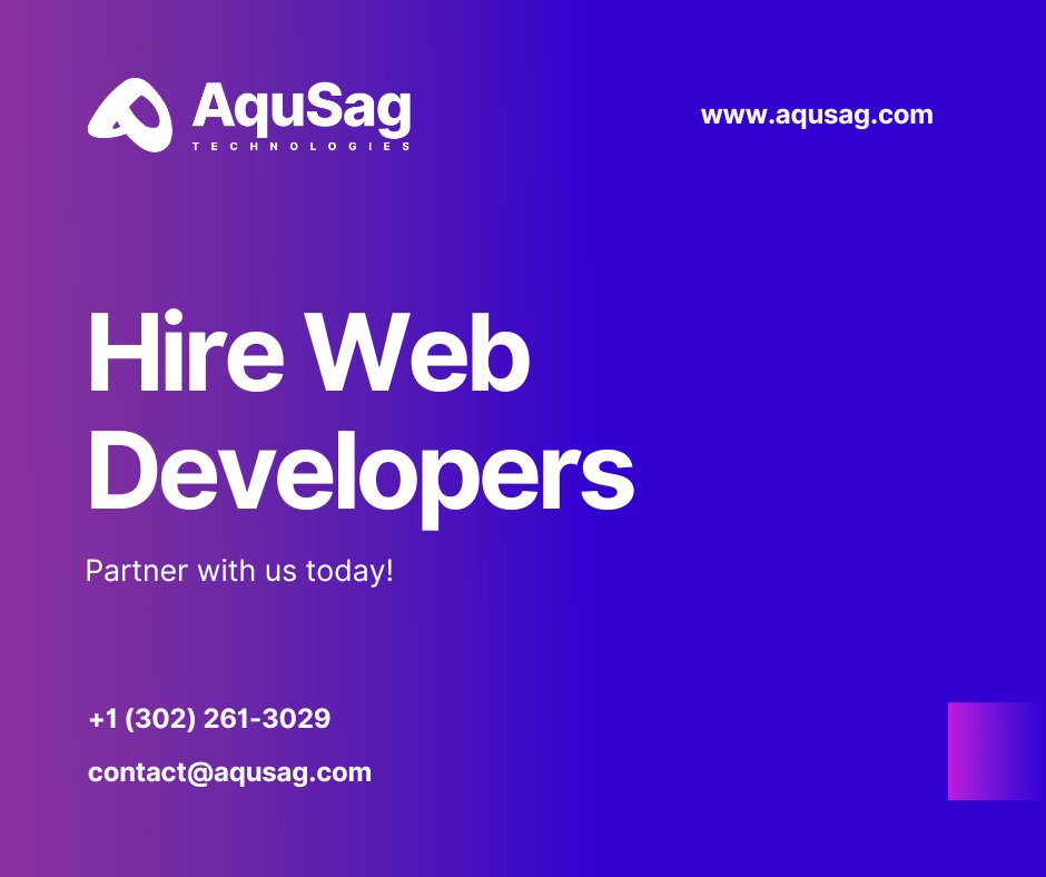 aqusag's tweet image. Looking to hire web developers. Aqusag offers an expert web development team ready to create custom web applications. Find skilled front-end and back-end developers for your projects. bit.ly/3FL0XXd
#WebDevExperts #TechJobs #WebDesign #FrontEndDevelopers