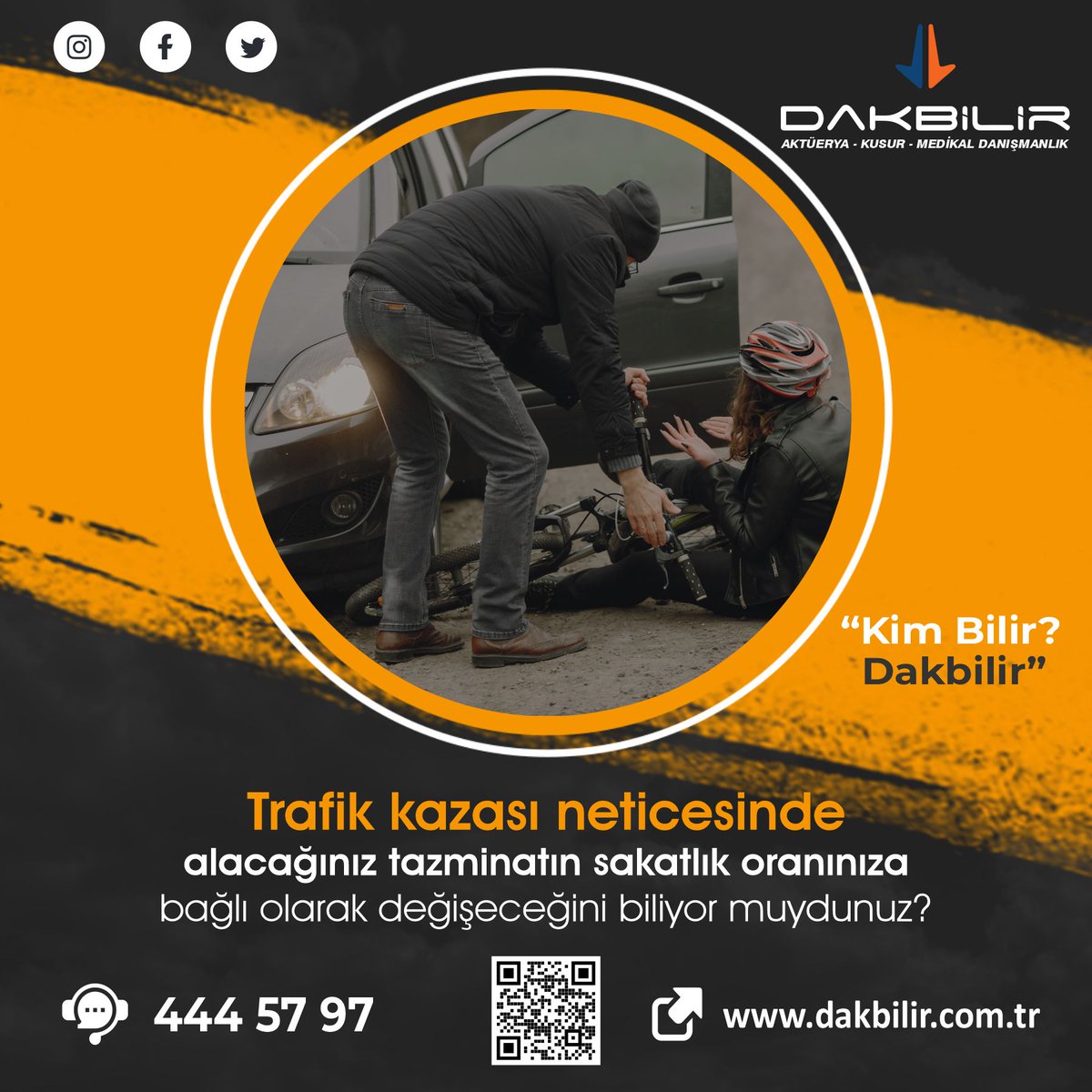 Dakbilircom's tweet photo. Trafik Kazası Neticesinde Alacağınız Tazminatın Sakatlık Oranına Bağlı Olarak Değişeceğini Biliyor Muydunuz?
#kazaraporu #expertiz #görüş #medikal #bilirkişi #aktüerya #kusur #avukat #hukuk #sigorta #kaza #araçdeğerkaybı #sakatlanma #kıdemtazminatı https://t.co/fIPPJ3ombX