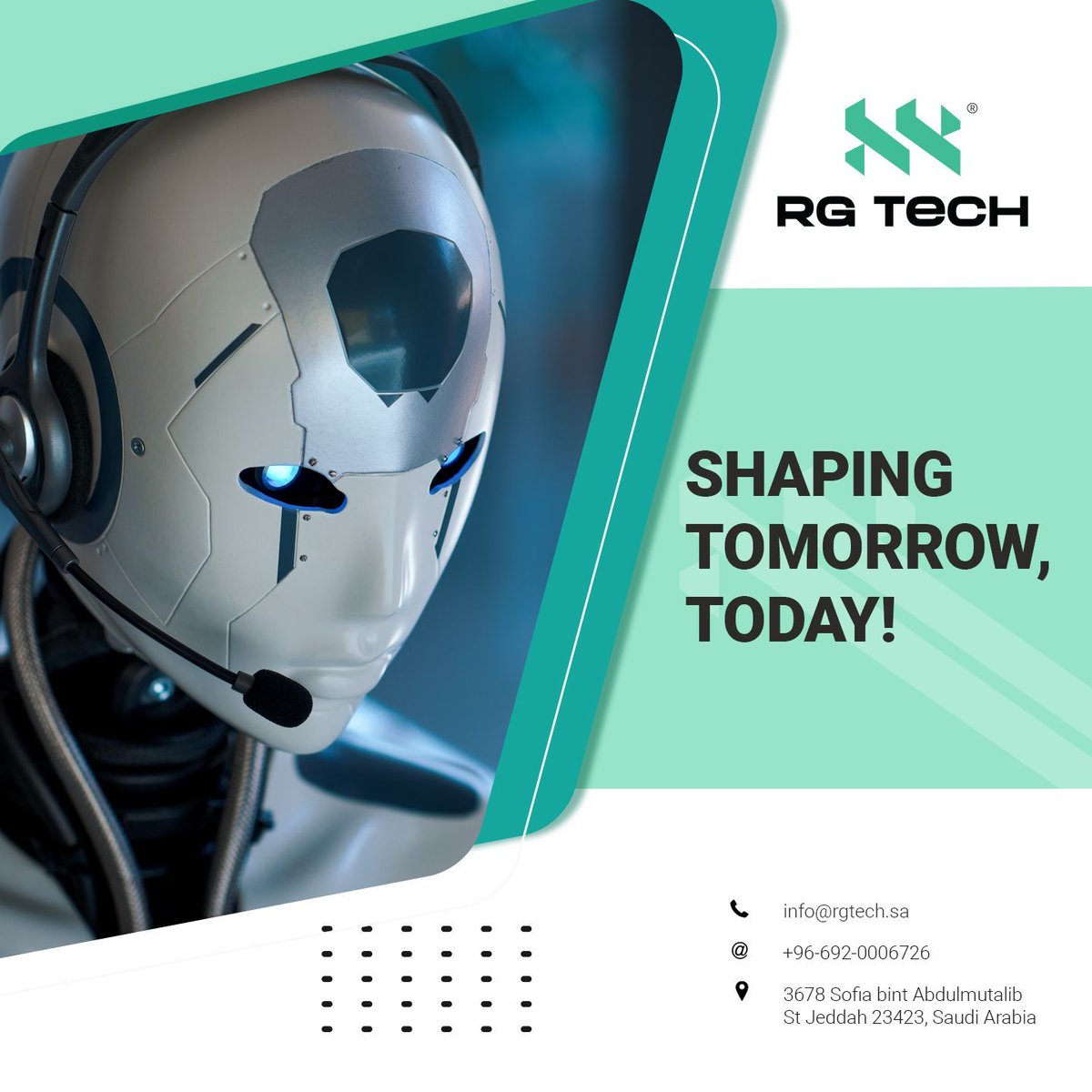 RGTechKSA's tweet image. Dive into the future with #RGTech! Harnessing cutting-edge AI, we turn visions into realities. Be part of the tech revolution and join us in #ShapingTomorrowToday. 

Let&apos;s innovate together! 
Know more about us --&amp;gt; buff.ly/3SgijTA 

#TechInnovation #FutureReady
