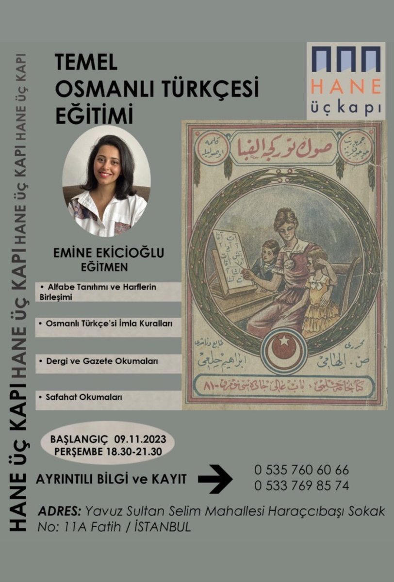 Osmanlıca Derslerimiz başlamıştır. Perşembe ve cumartesi günleri bekliyoruz.