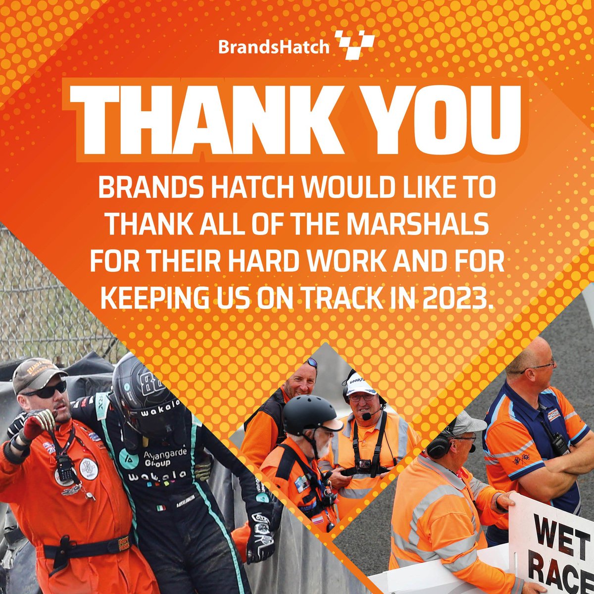 A special note of thanks to those of you in orange 🧡

The 2023 motorsport season was one to remember. And we couldn't have done it without the marshals 🏁