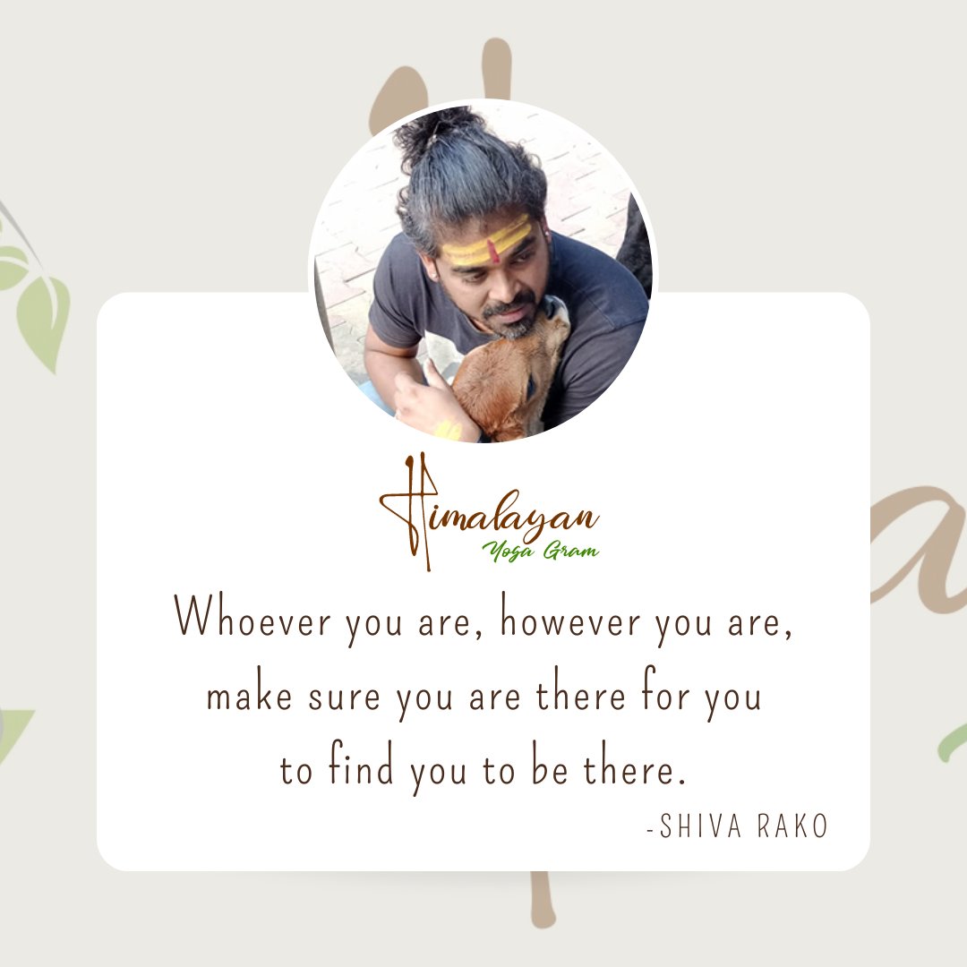 HariOmHyg's tweet photo. Whoever you are, however you are, make sure you are there for you to find you to be there. 🌟🌿🧘‍♂️

#SelfDiscovery #InnerPeace #yogaquote #yoga #meditation #meditationquotes
#yogalife #yogalifestyle #yogaquotesoftheday #shivarako #himalayanyogagram #hyg #india #spiritual https://t.co/M95iQ8kNuA
