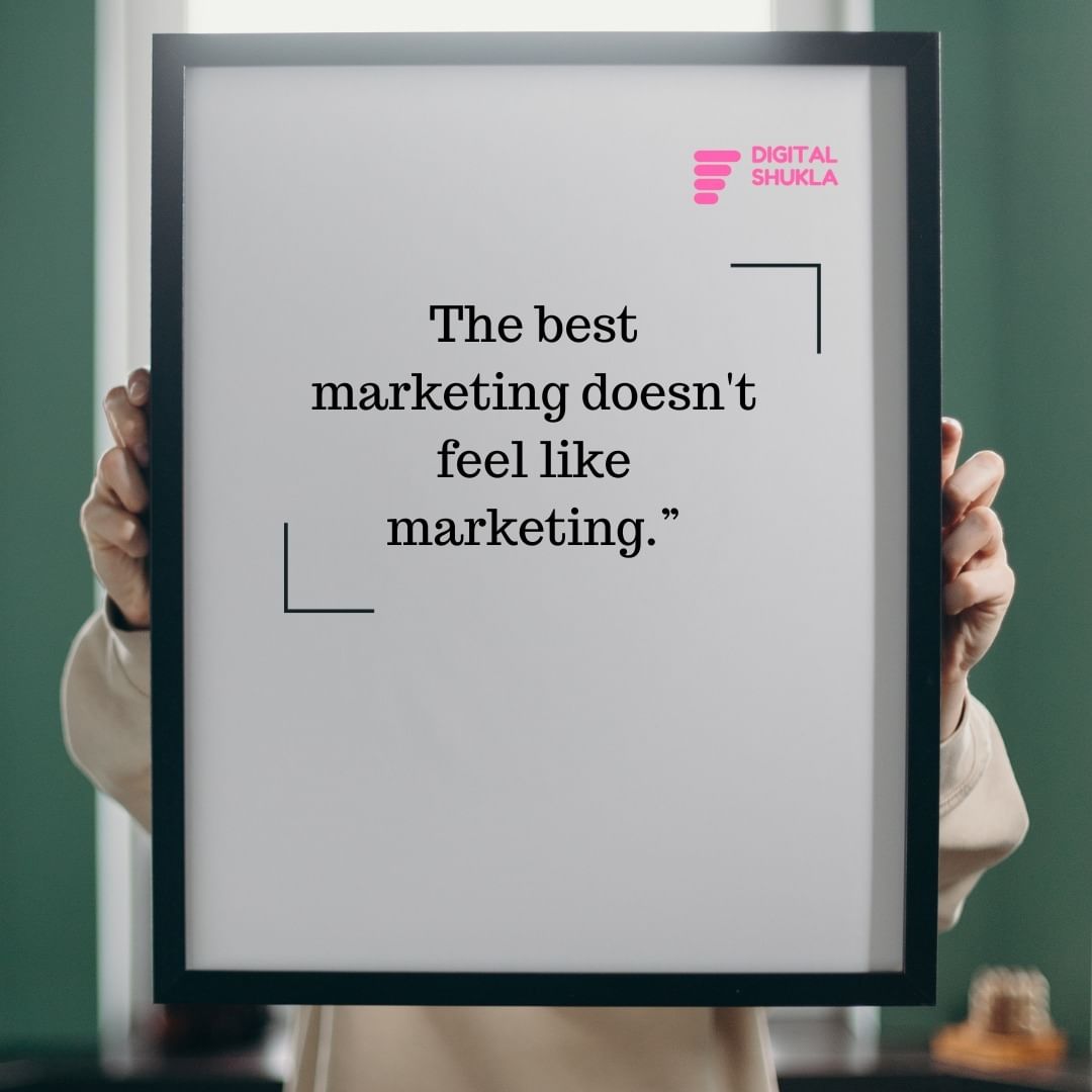 The best marketing doesn't feel like marketing.”

#internet #contentcreator #content #contentmarketing #quotes #quote #quoteoftheday #quotesdaily #internetmarketing #internetbusiness #internetmarketer #contentcreation #contentstrategy #contentcreators